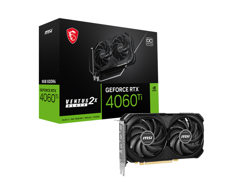 MSI Graphic Card RTX 4060 TI VENTUS 2X 8GB OC MSI Graphic Card RTX 4060 TI VENTUS 2X 8GB OC
